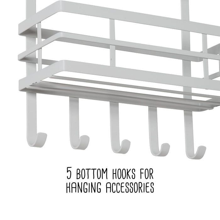 Honey Can Do White 3-Tier Over-the-Door Kitchen Organizer With Hooks