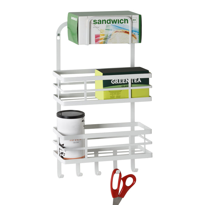 honey can do White 3-Tier Over-the-Door Kitchen Organizer with Hooks