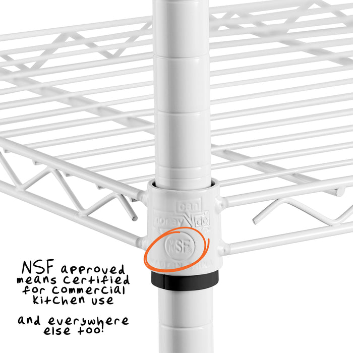Honey Can Do White 5-Tier Adjustable Shelving Unit With 200-lb Shelf Capacity