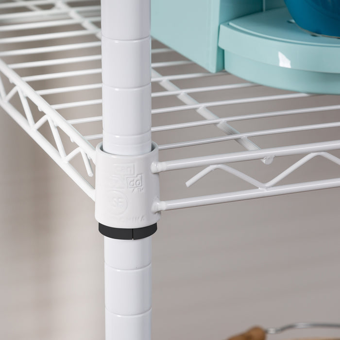 Honey Can Do White 5-Tier Heavy-Duty Shelving Unit With 350-lb Shelf Capacity