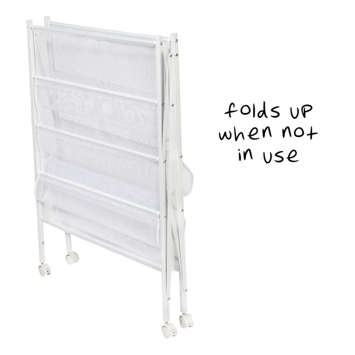 Honey Can Do White 5-Tier Mesh Folding And Rolling Drying Rack