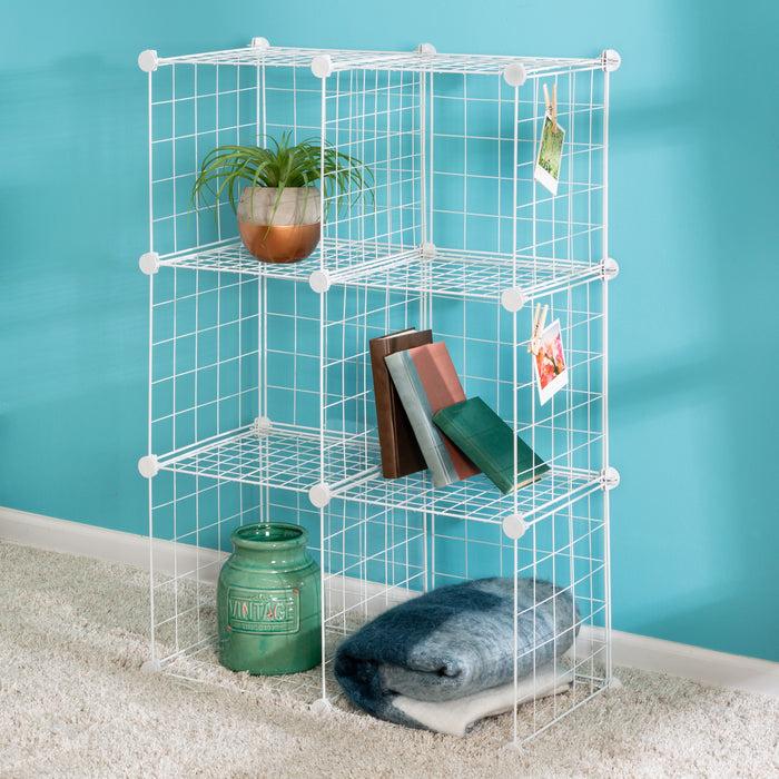 Honey Can Do White 6-Cube Modular Storage Organizer