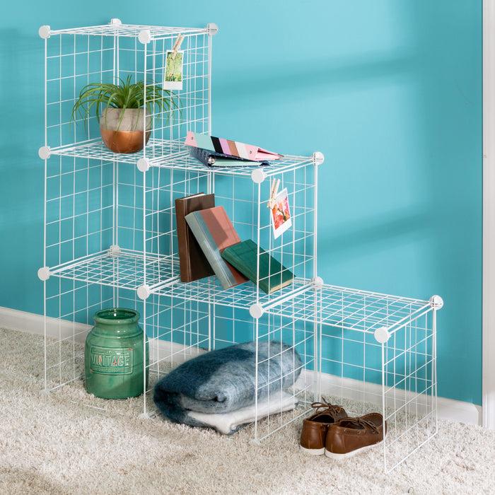 Honey Can Do White 6-Cube Modular Storage Organizer