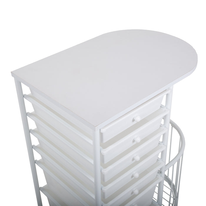 Honey Can Do White 7-Drawer Rolling Craft Storage Cart