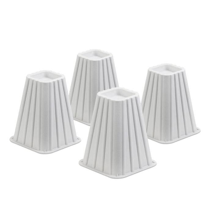 Honey Can Do White 8-Inch Square Bed Risers (Set Of 4)