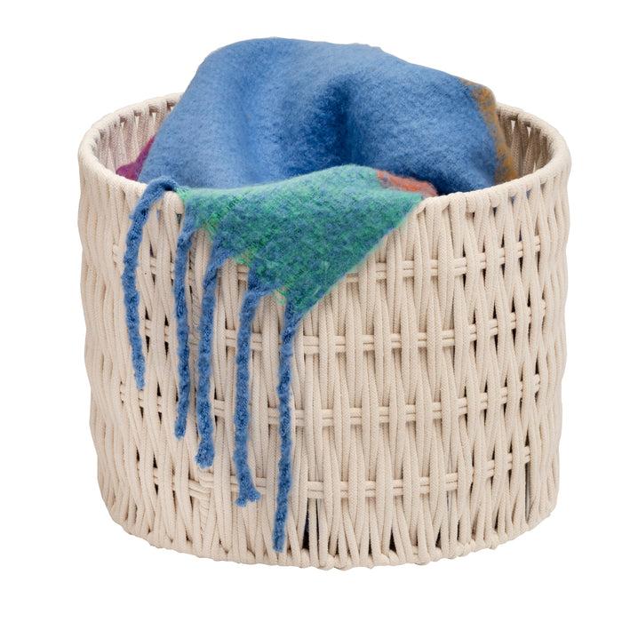 Honey Can Do White Cotton Rope Round Nesting Baskets (Set Of 3)