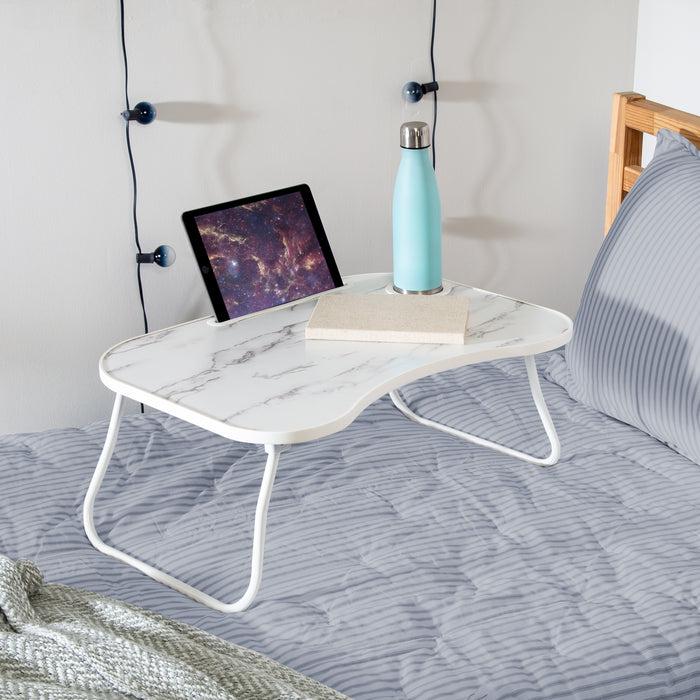Honey Can Do White/Faux White Marble Folding Lap Desk
