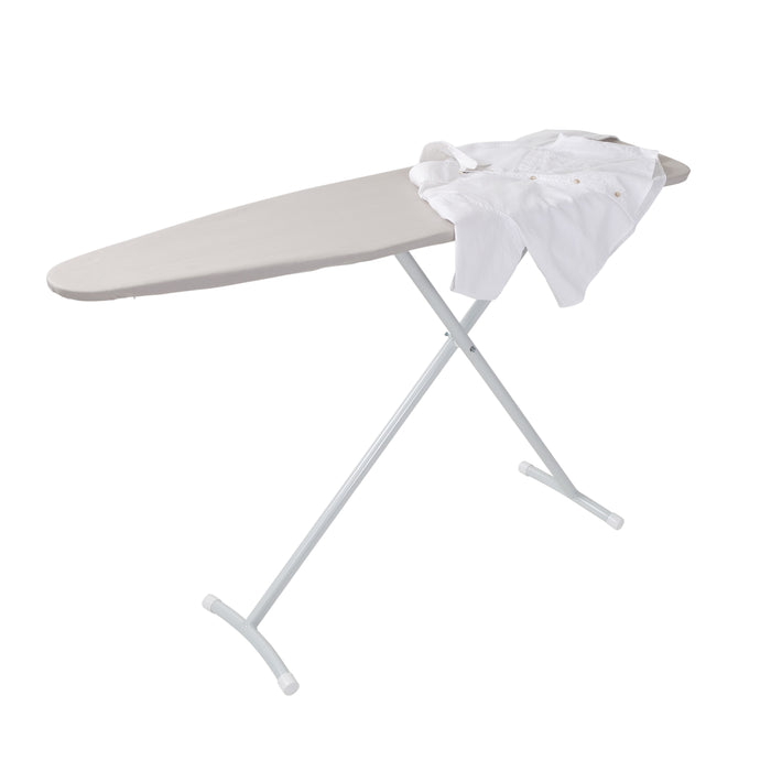 honey can do White/Gray Steel T-Leg Adjustable Ironing Board with Cotton Heat-Resistant Cover