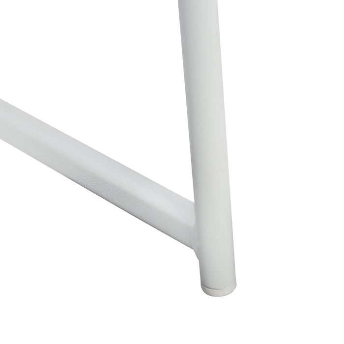 Honey Can Do White Home Office Computer Desk With Side Basket