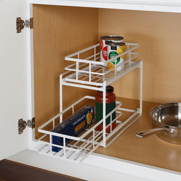 Honey Can Do White Kitchen 2-Drawer Storage Organizer