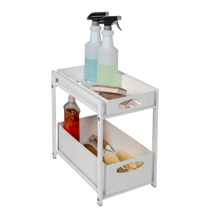 honey can do White Metal 2-Drawer Cabinet Organizer