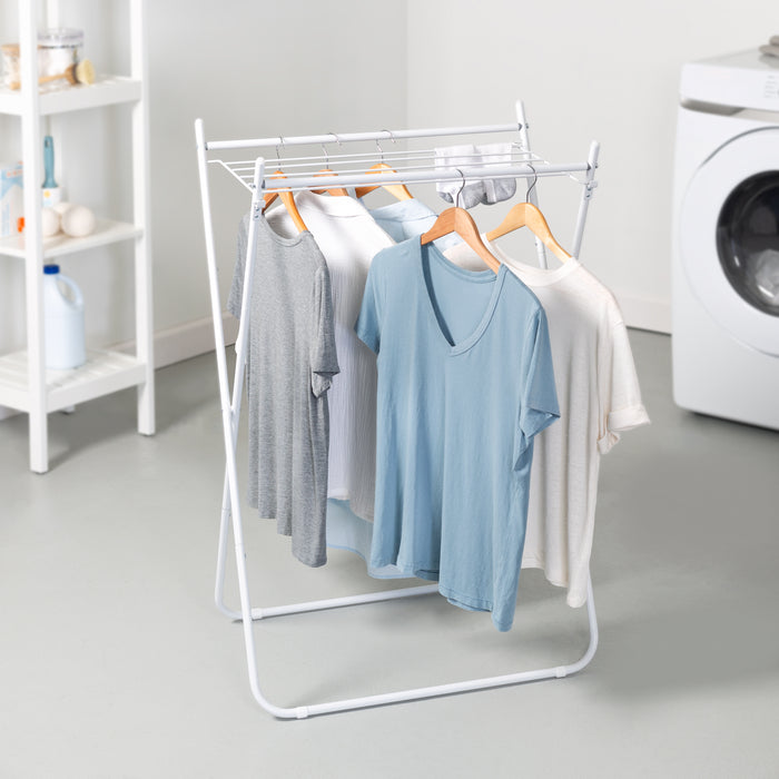 Honey Can Do White Metal Collapsible Clothes Drying Rack