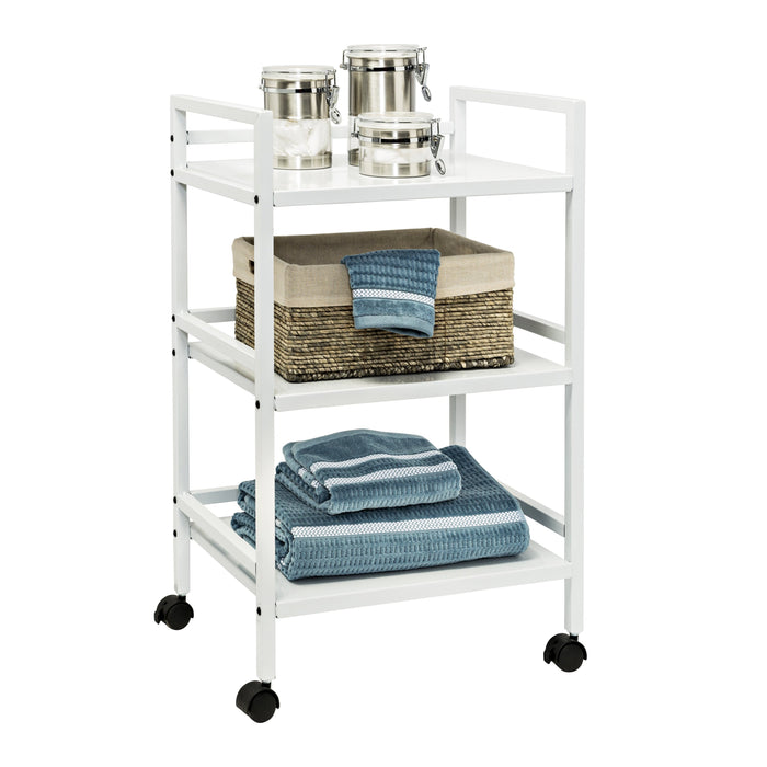 Honey Can Do White Metal Multi-Purpose Rolling Cart
