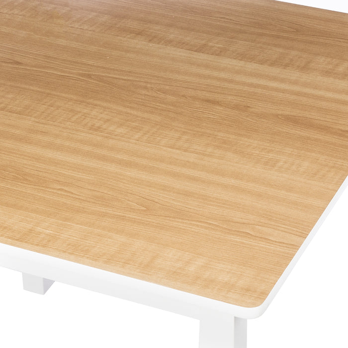 Honey Can Do White/Natural Kids Table And Chairs (3-Piece Set)