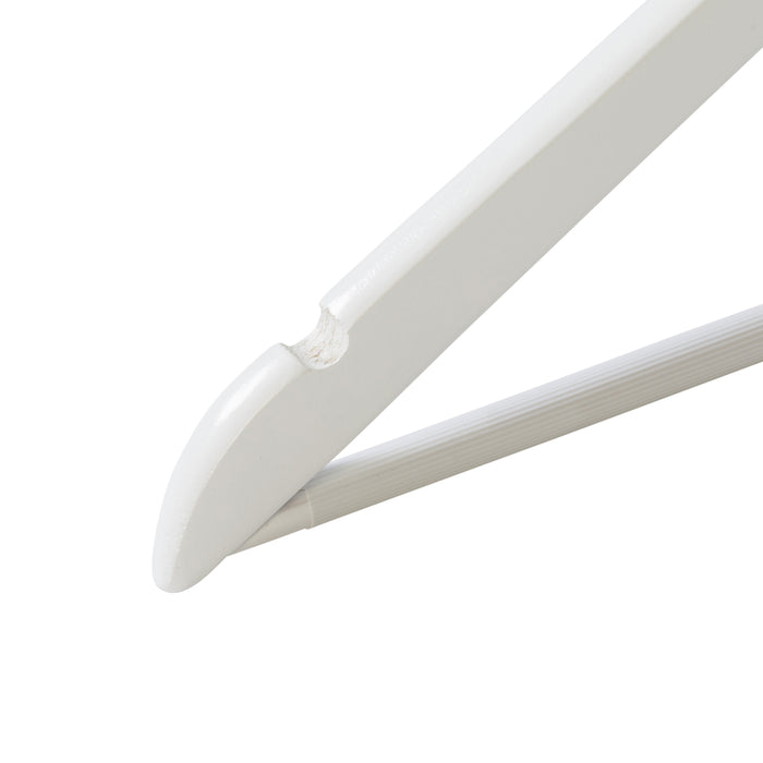 Honey Can Do White Non-Slip Swivel Hook Wood Hangers (24-Pack)