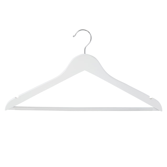 honey can do White Non-Slip Swivel Hook Wood Hangers (24-Pack)