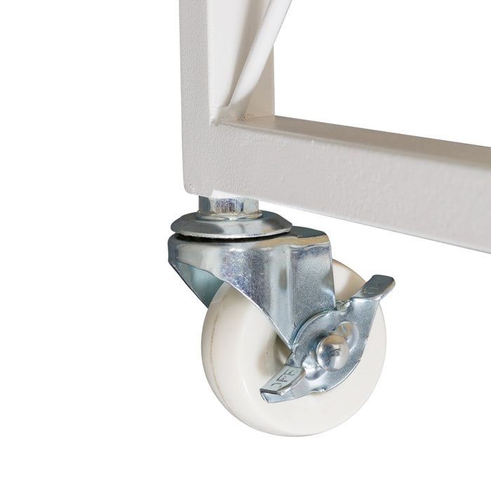 Honey Can Do White/Oak 4-Tier Rolling Kitchen Island