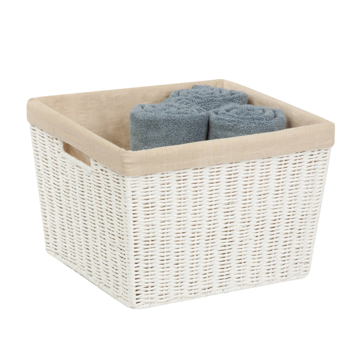 honey can do White Paper Rope Large Storage Basket with Liner