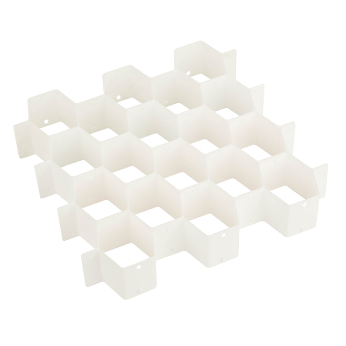 Honey Can Do White Plastic 32-Compartment Drawer Organizer
