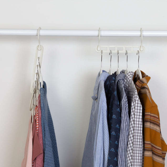 Honey Can Do White Plastic Cascading Collapsible Hangers (20-Pack)
