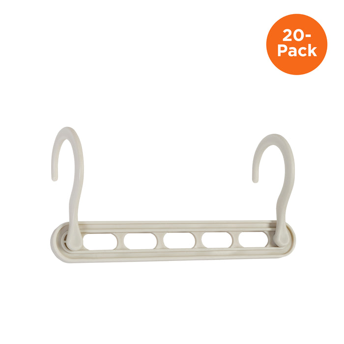 honey can do White Plastic Cascading Collapsible Hangers (20-Pack)