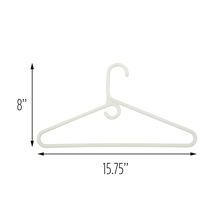 Honey Can Do White Plastic Heavy-Duty Shirt Hangers (18-Pack)