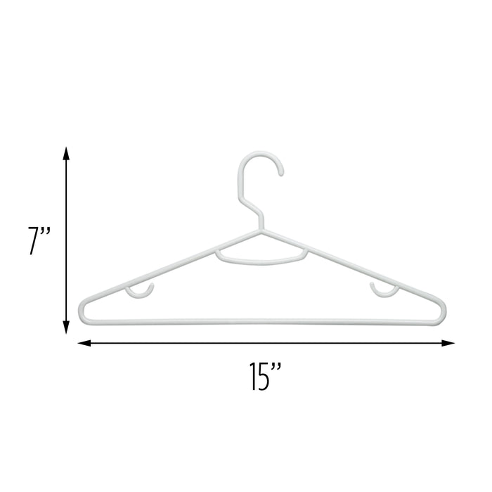Honey Can Do White Recycled Plastic Hangers With Hooks (60-Pack)