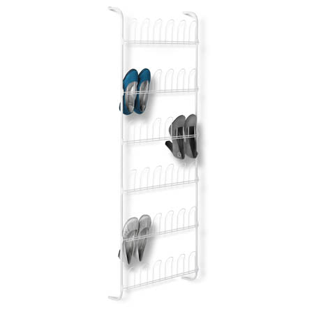 honey can do White Steel 18-Pair Over-the-Door Shoe Rack