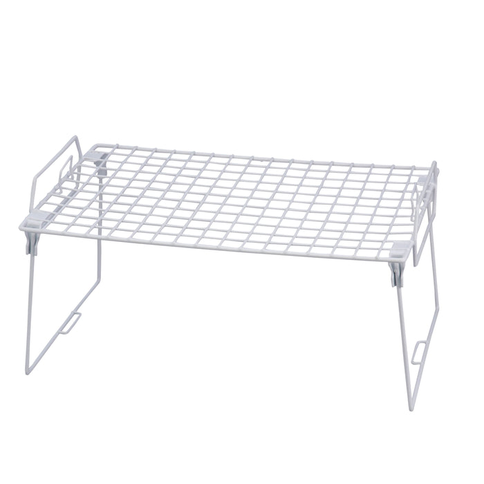 Honey Can Do White Steel Folding Pantry Shelf Organizer