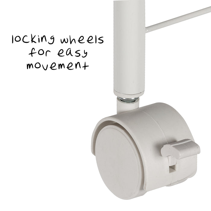 Honey Can Do White Steel Wire 3-Tier Multi-Purpose Cart