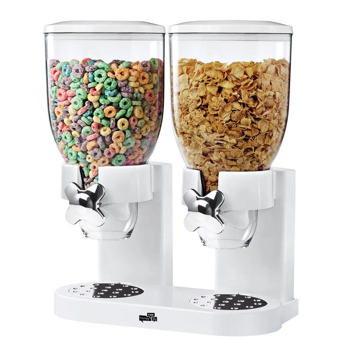 honey can do Zevro White Double 17.5 oz. Cereal Dispenser