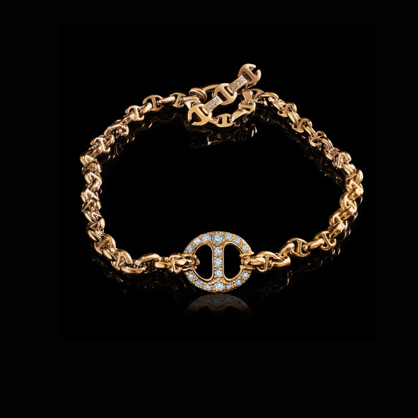 Hoorsenbuhs 10MM SINGLE-LINK BRACELET WITH DIAMONDS