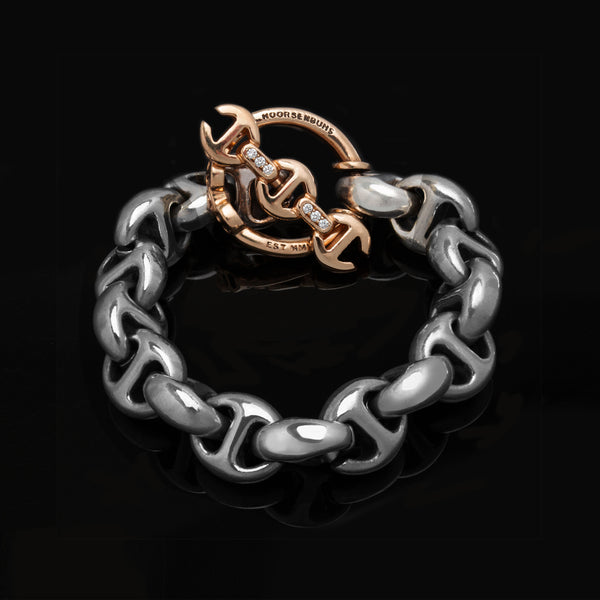 Hoorsenbuhs 15MM OPEN-LINK™ BRACELET - STERLING SILVER | 18K GOLD