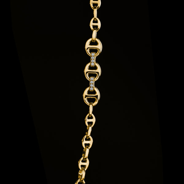 Hoorsenbuhs 3MM OPEN-LINK™ NECKLACE WITH DIAMOND PENDANT - 30"