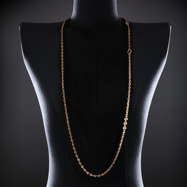 Hoorsenbuhs 3MM OPEN-LINK™ NECKLACE WITH DIAMOND PENDANT - 42"