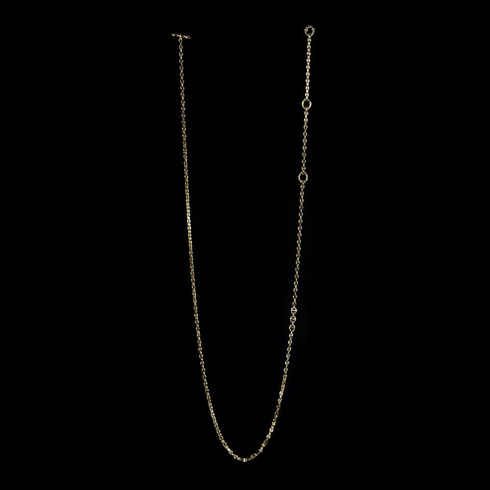 hoorsenbuhs 3MM OPEN-LINK™ NECKLACE WITH DIAMOND PENDANT - 42"