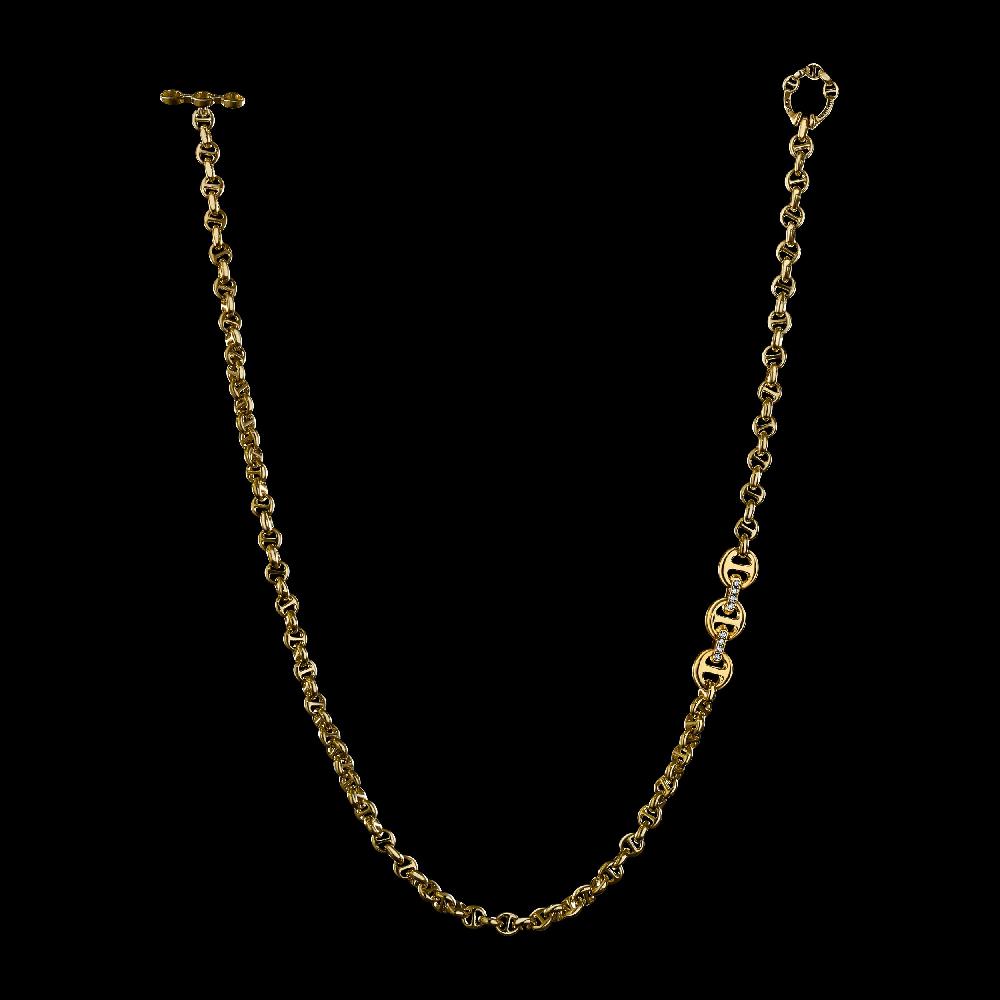 hoorsenbuhs 5MM OPEN-LINK™ NECKLACE WITH DIAMOND PENDANT - 22"