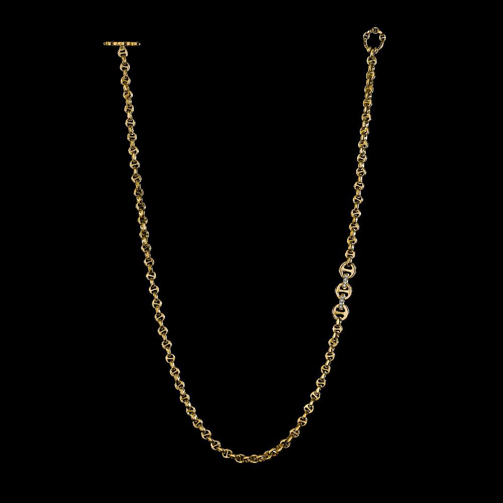 hoorsenbuhs 5MM OPEN-LINK™ NECKLACE WITH DIAMOND PENDANT - 26"