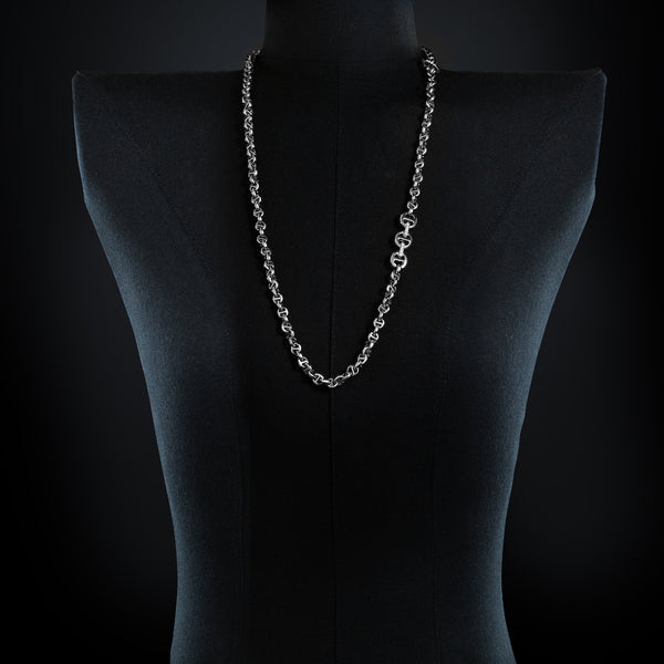 Hoorsenbuhs 5MM OPEN-LINK™ NECKLACE WITH DIAMOND PENDANT - 30"