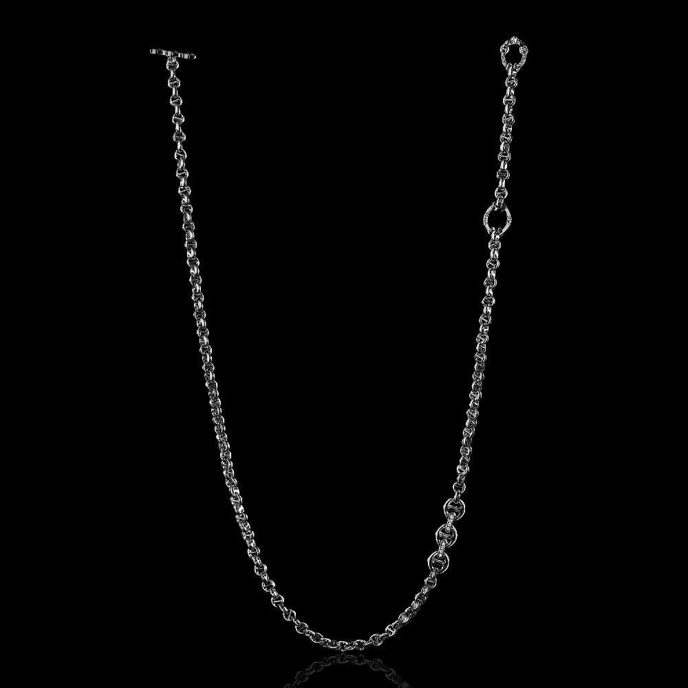 hoorsenbuhs 5MM OPEN-LINK™ NECKLACE WITH DIAMOND PENDANT - 30"