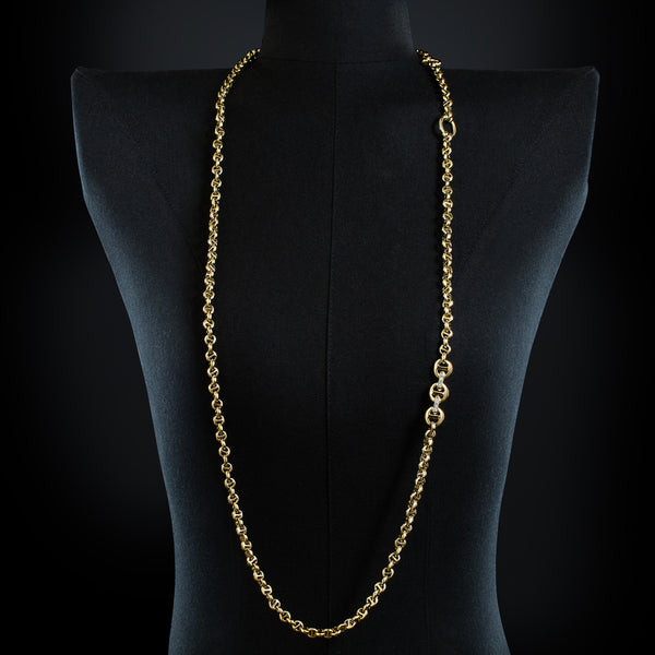 Hoorsenbuhs 5MM OPEN-LINK™ NECKLACE WITH DIAMOND PENDANT - 42"