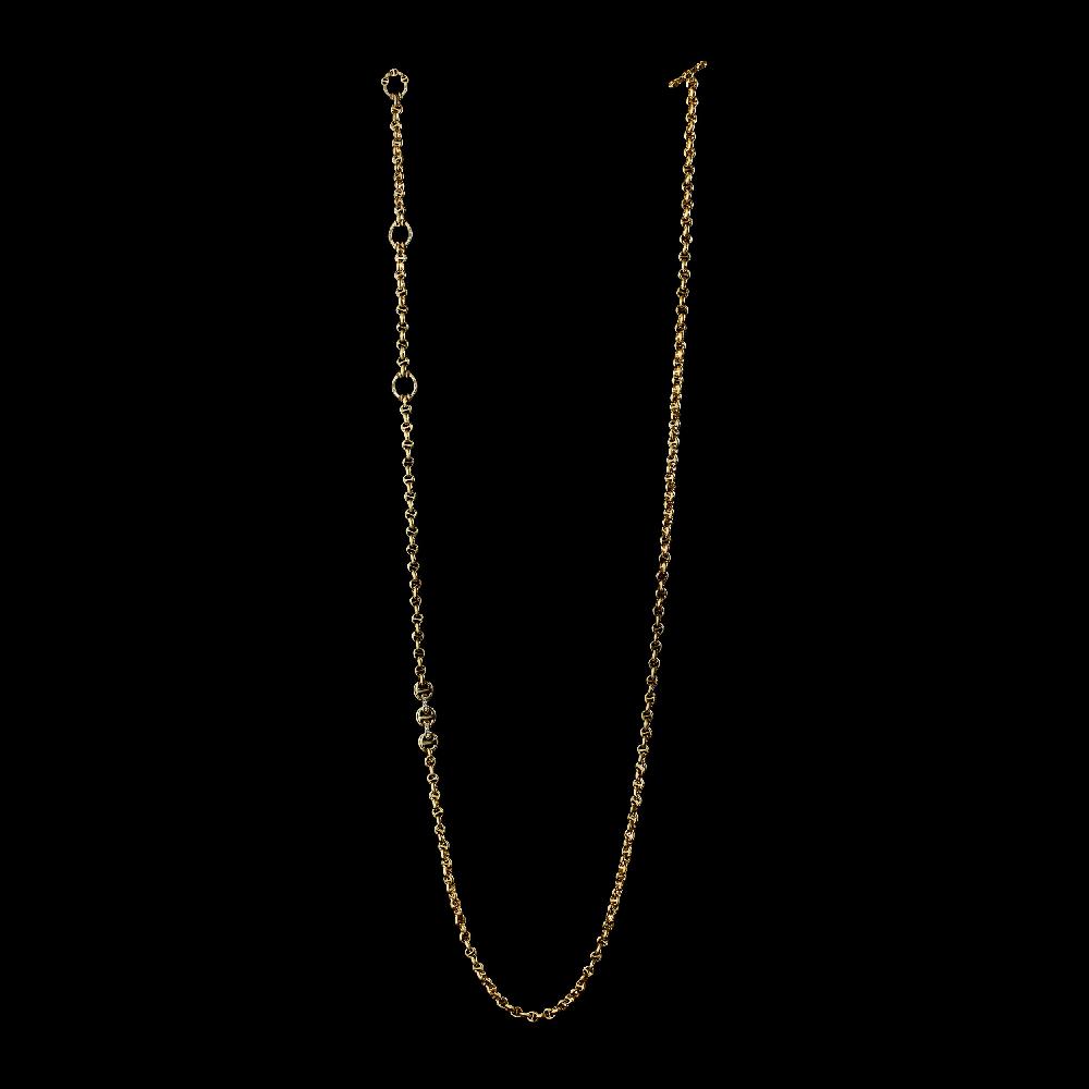 hoorsenbuhs 5MM OPEN-LINK™ NECKLACE WITH DIAMOND PENDANT - 42"