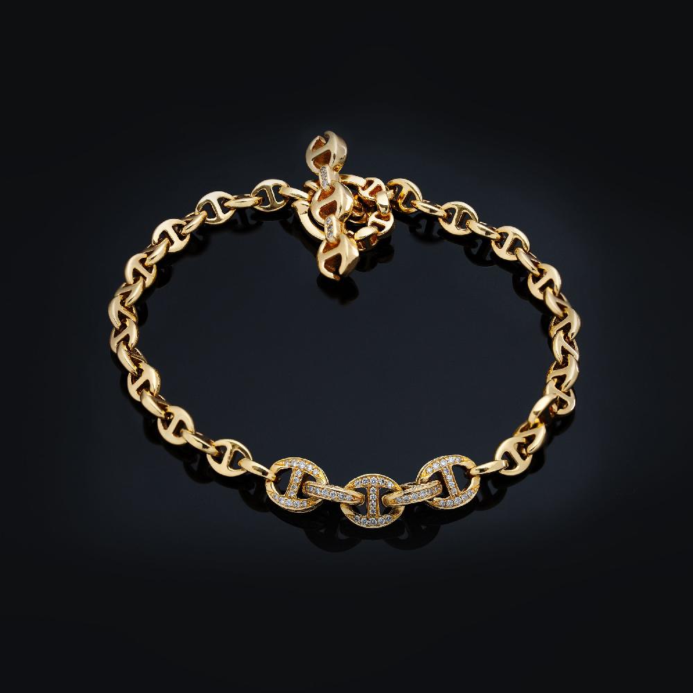 hoorsenbuhs 3MM FIVE LINK PAVE BRACELET