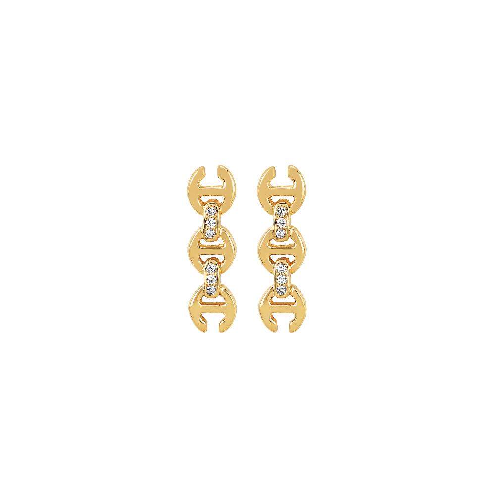 hoorsenbuhs 3MM TOGGLE STUDS WITH DIAMONDS