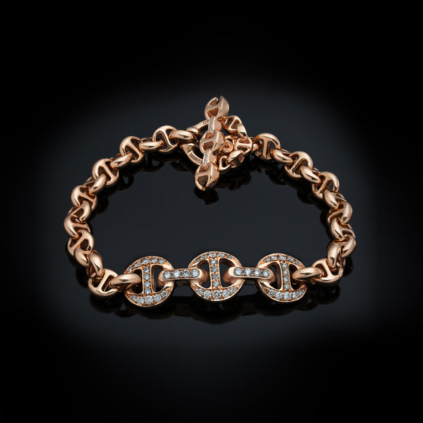 Hoorsenbuhs ANTIQUATED DIAMOND ID BRACELET