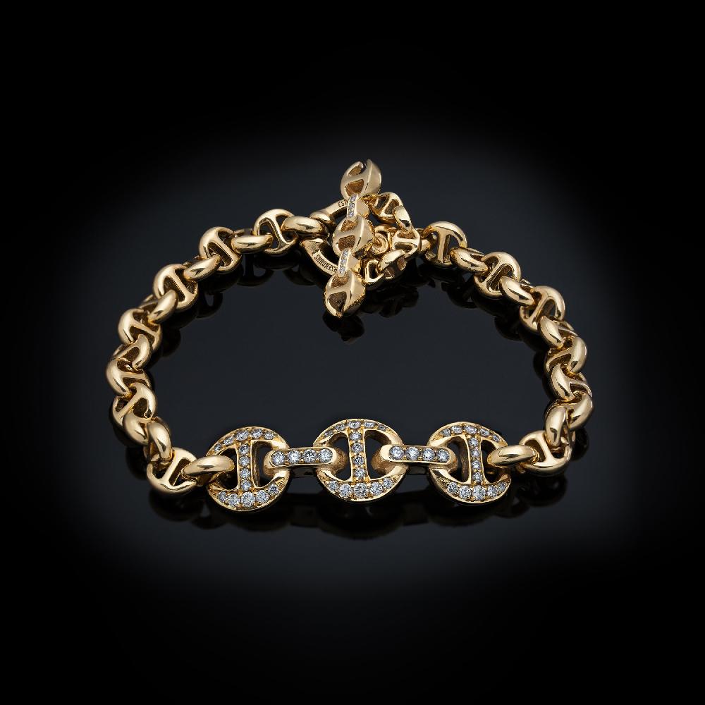 hoorsenbuhs ANTIQUATED DIAMOND ID BRACELET