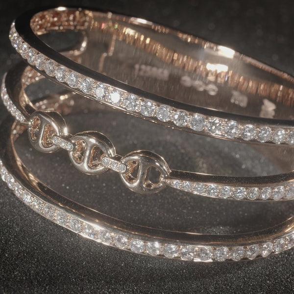 Hoorsenbuhs ASSET CUFF WITH DIAMONDS