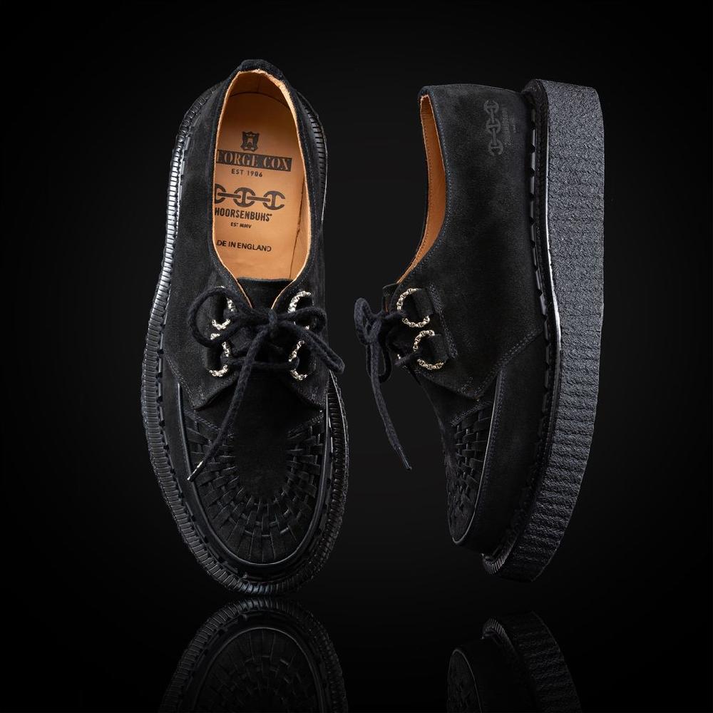 hoorsenbuhs BLACK SUEDE CREEPER