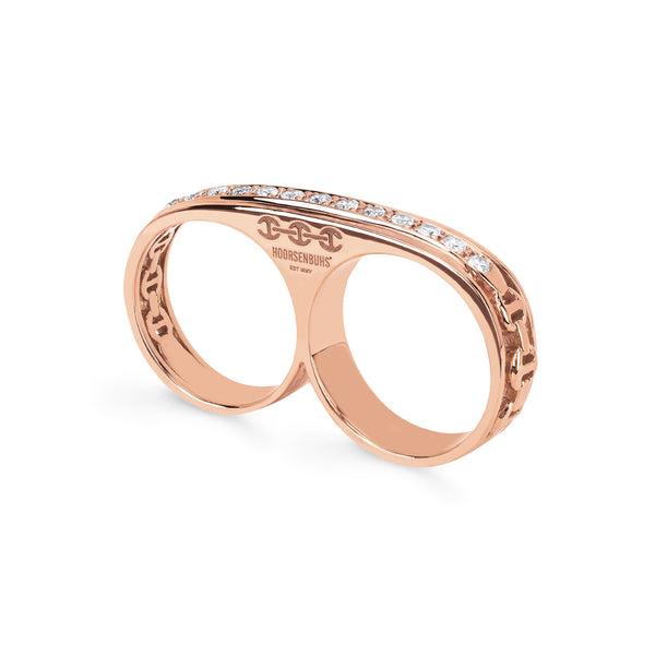 Hoorsenbuhs DOUBLE BARREL KNUCKLE WITH DIAMONDS