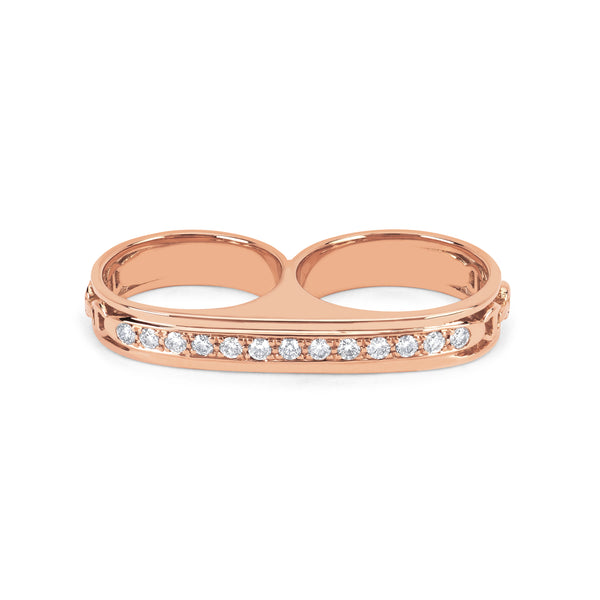 Hoorsenbuhs DOUBLE BARREL KNUCKLE WITH DIAMONDS